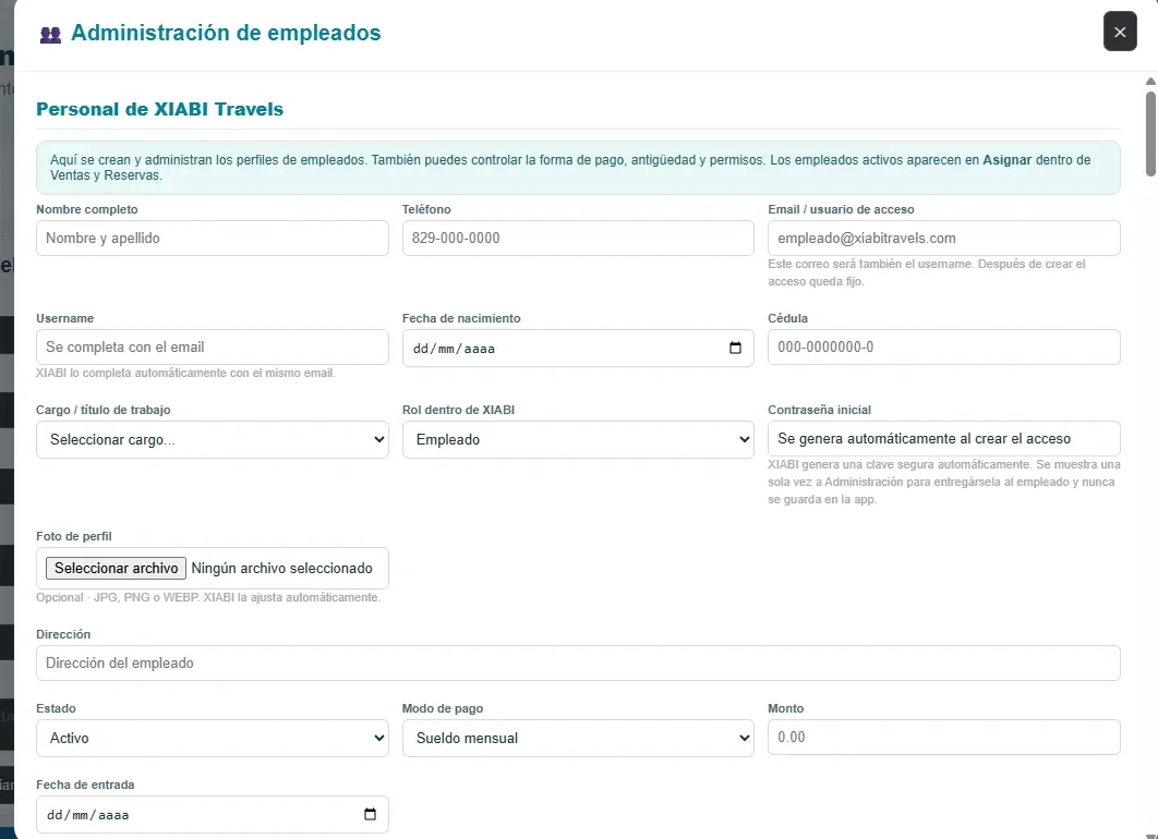 Administración de empleados